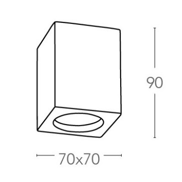 Faretto a incasso bianco dalla forma semplice cubica GU10