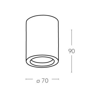 Spot encastré blanc de forme cylindrique simple GU10