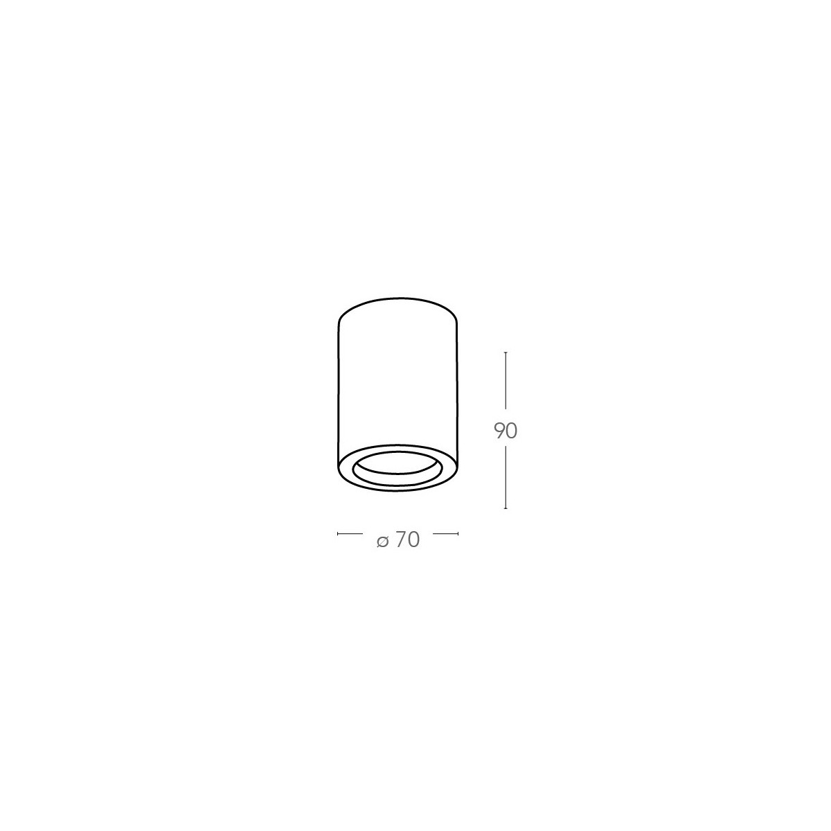 Spot encastré blanc de forme cylindrique simple GU10