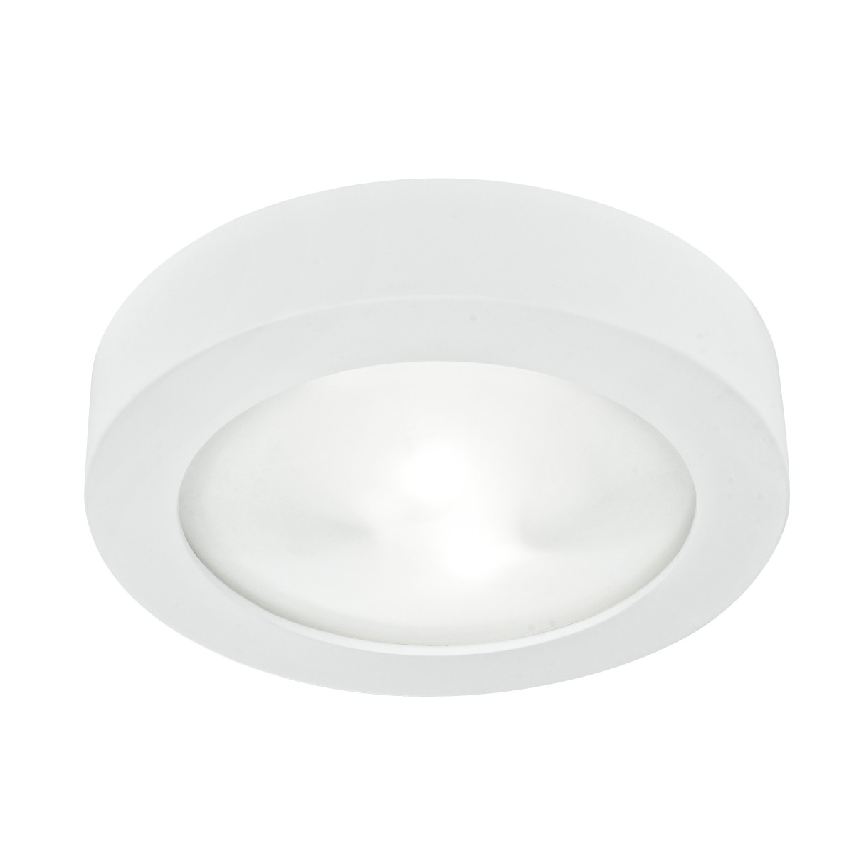 I-GABRIEL/PL30R - Plafoniera Tonda Gesso Verniciabile diffusore Vetro Interno E27