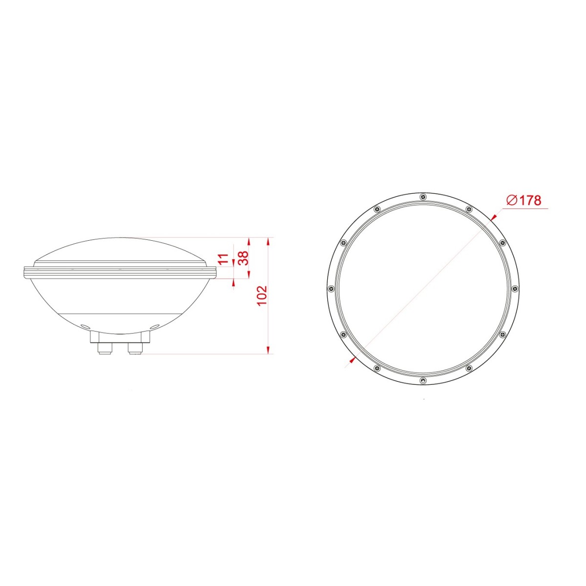 5500 Kelvin 18 Watt LED-Einbaustrahler