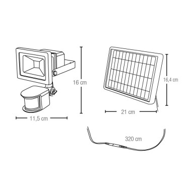 LED-Projektor mit Solarpanel