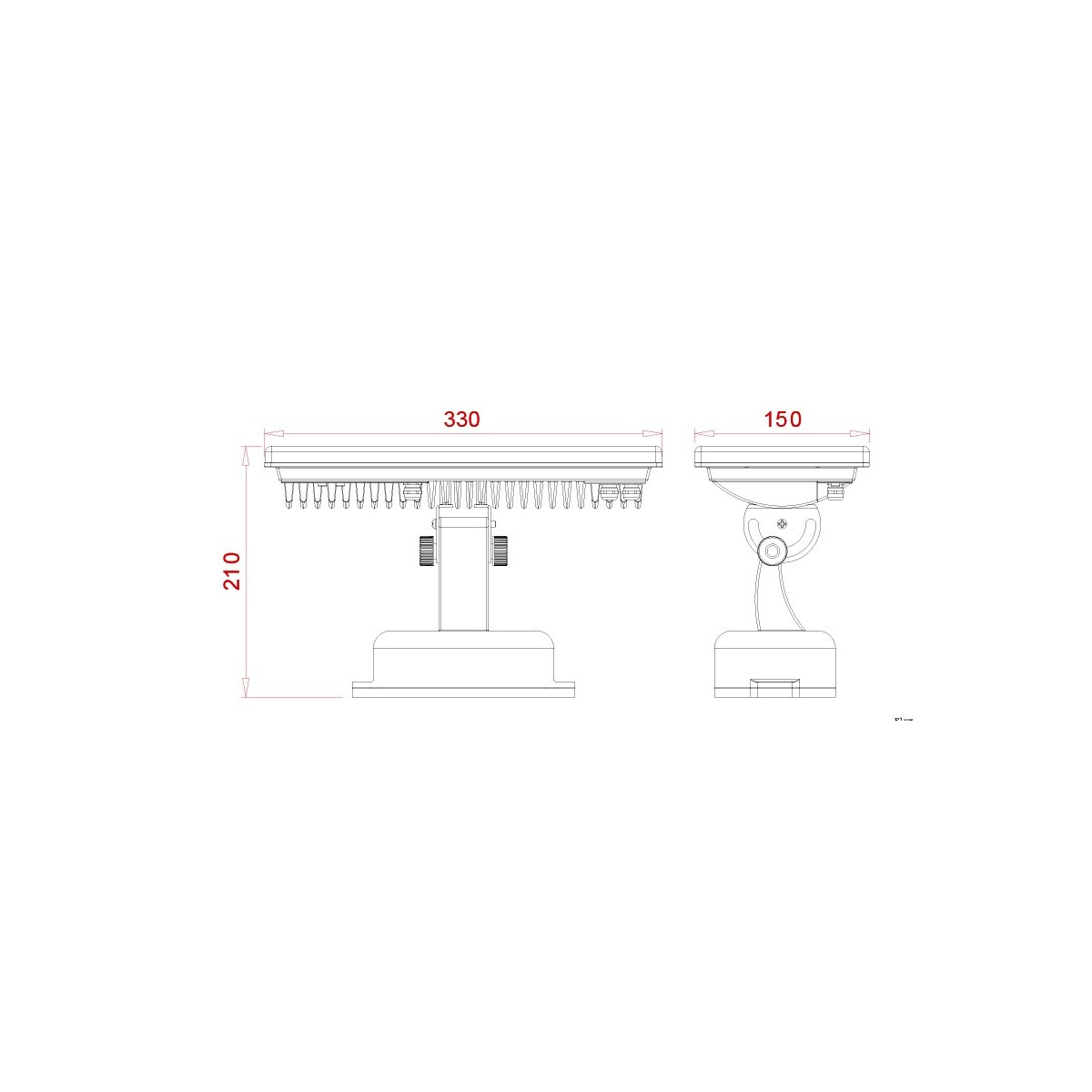 Proiettore Cromo Led  kelvin 36 watt