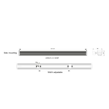 Proiettore Cromo Led  kelvin 36 watt