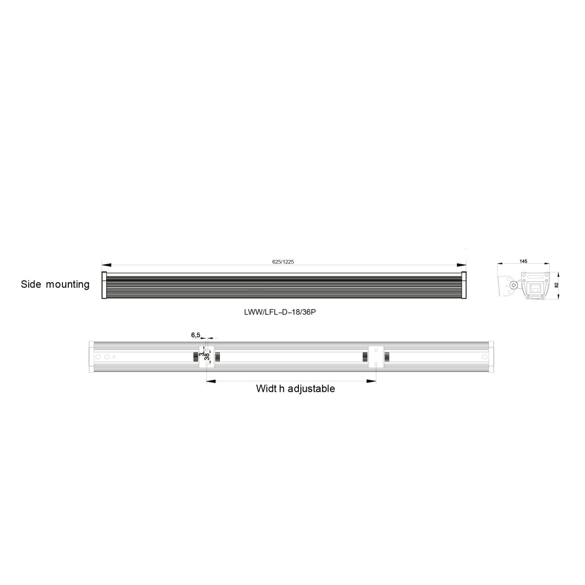 Proiettore Cromo Led  kelvin 36 watt