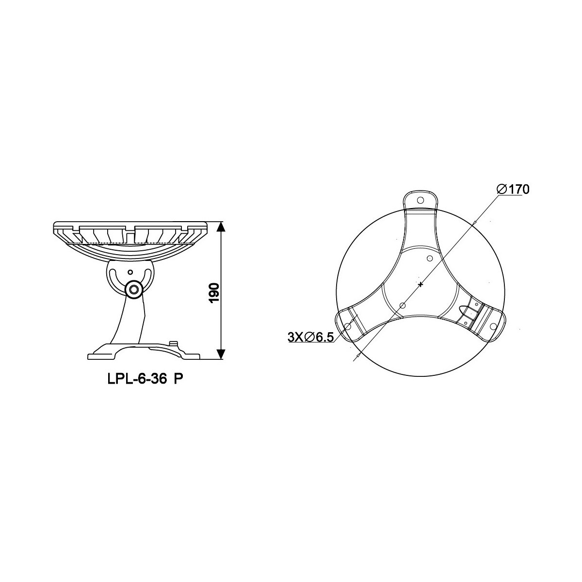 Projecteur RVB en aluminium pour fontaines de 36 watts