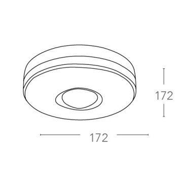 Sensore di Movimento Tondo 17,2 cm Bianco con Raggio di 360° Distanza Max 5 m e Watt 1600 FanEurope