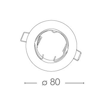 INC-REFLEX-SF1 BCO - Anneau fixe rond en aluminium blanc pour spot encastré