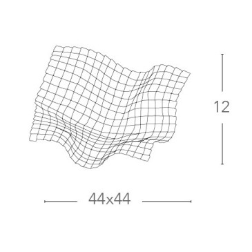 Plafoniera Rumba a Rombo 44x44 cm in Metallo con Cristalli Trasparenti e Ambra FanEurope