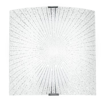 I-CHANTAL/AP - Applique Vetro Diamantato decoro Raggi Rettamgolare Led 12 watt Luce Naturale