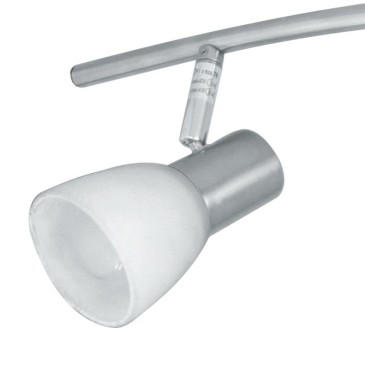 SPOT-MITO-S4 - Plafoniera elegante di colore nickel a quattro luci 40 watt E14