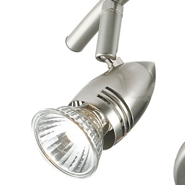 SPOT-SUNNY-S3 - Plafonnier de couleur nickel avec une forme originale avec trois lumières 42 watts 2800 kelvin GU10