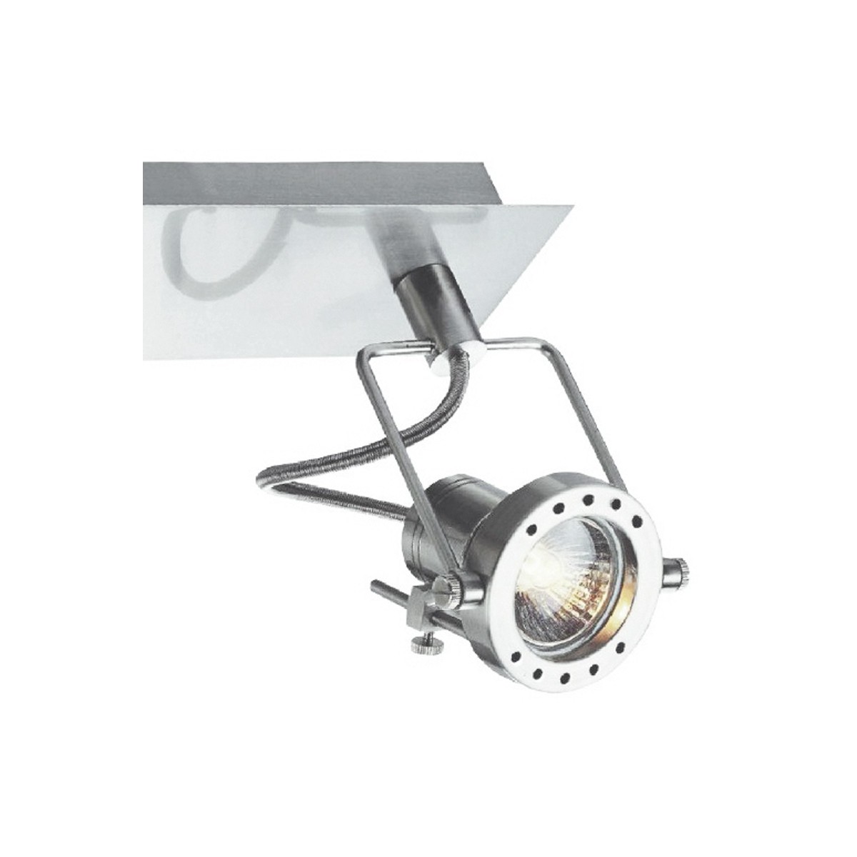 SPOT-TECHNO-2 - Applique a due luci cromata dalla forma essenziale 42 watt 2800 kelvin GU10