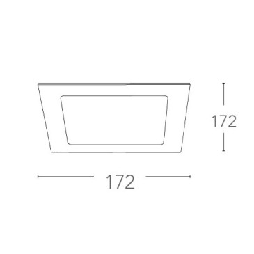 Faretto a Incasso Flap Quadrato 17,2x17,2 cm in Alluminio Bianco Opaco Led 12 watt 4000 kelvin FanEurope