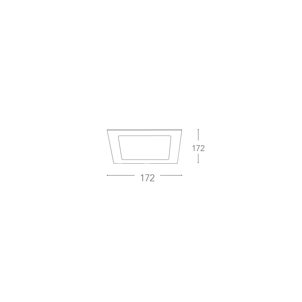 Faretto a Incasso Flap Quadrato 17,2x17,2 cm in Alluminio Bianco Opaco Led 12 watt 4000 kelvin FanEurope