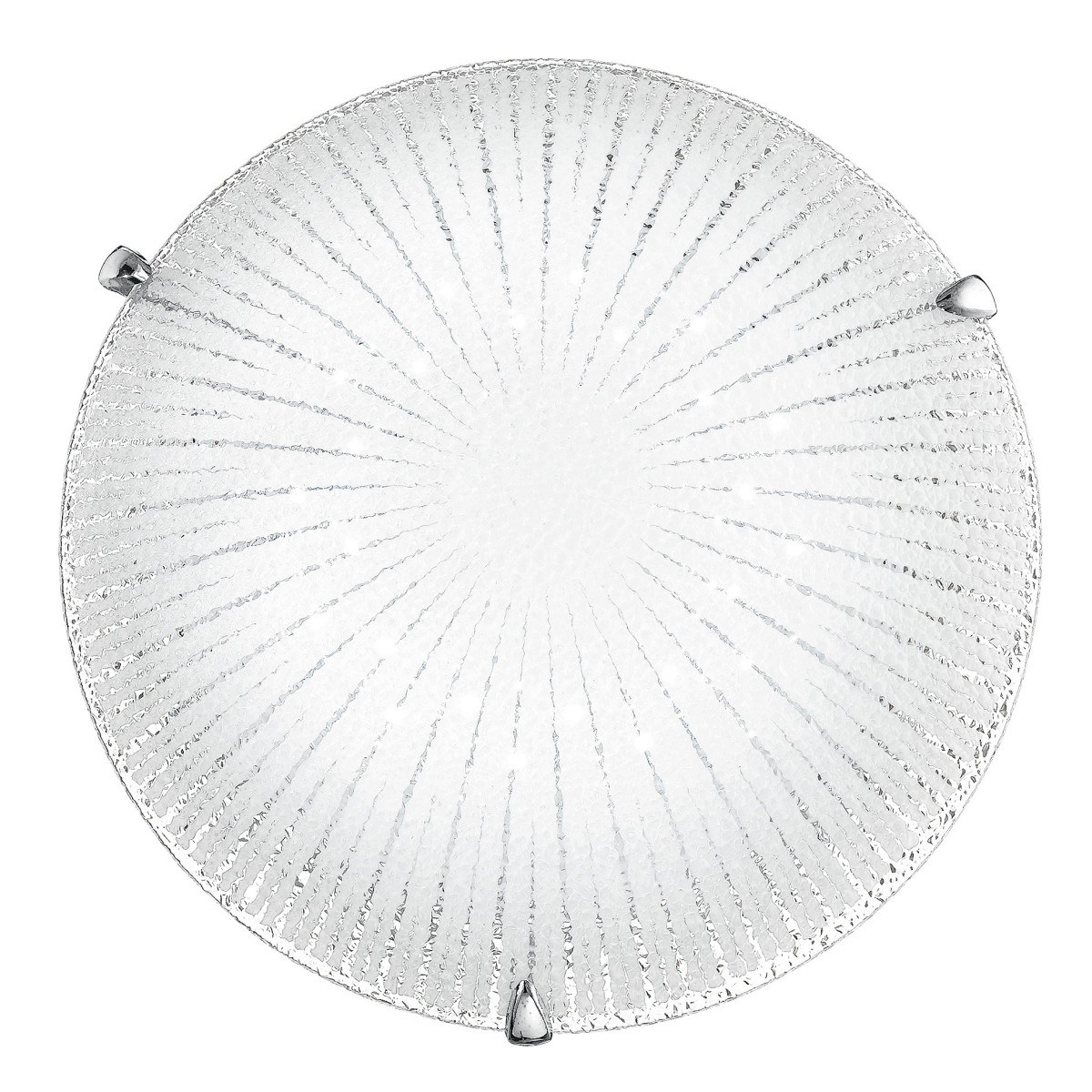 I-CHANTAL/PL30 - Plafoniera Moderna decoro Raggi Tonda Vetro Diamantato Led 15 watt Luce Naturale