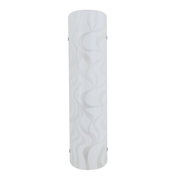 I-JASMINE / AP40 - Lampe Murale en Verre Blanc Design Ondes Moderne Led 16 W Lumière Naturelle