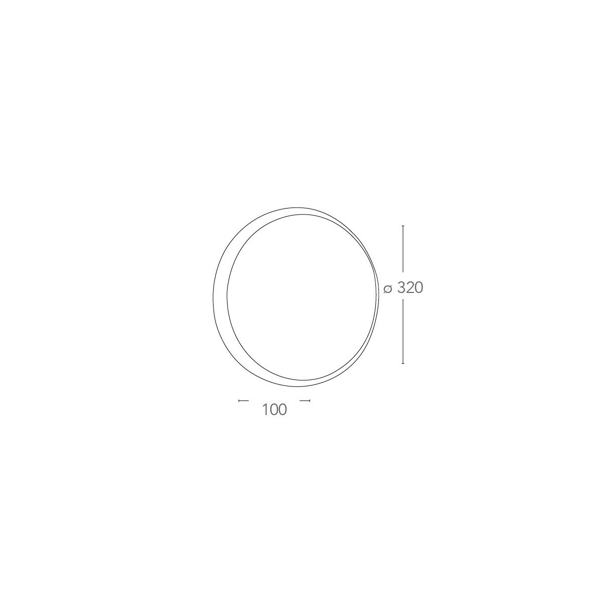 LED-ETERNA-120 - Plafonnier LED rond blanc