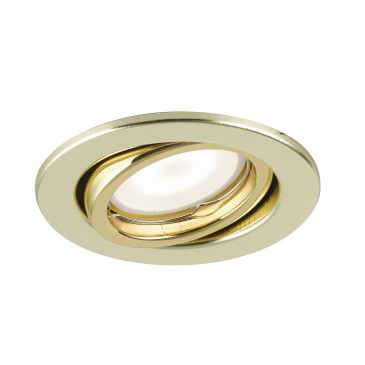 INC-MATRIX-LEDM1 ORO - Faretto Incasso Tondo Orientabile Metallo Oro Soffitto Ribassato Led 6 watt Luce Calda