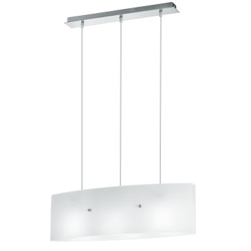 I-AMSTERDAM/S130 - Lampadario a Sospensione Vetro Bianco Interno Moderno E27