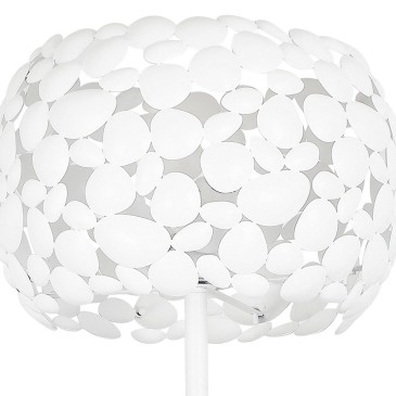 Piantana lampada da terra 60W 3XE27 bianca GRAPE. Moderno punto luce con struttura in metallo a forma di sassi