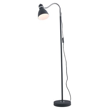 I-PEOPLE-PT NERO - Lampadaire Ajustable Noir Lampadaire Moderne en Métal E27