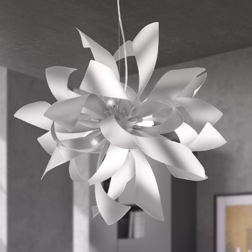 lampadario minimale i-bloom-s6 fan europe bianco o oro