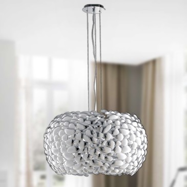 I-DIONISO-S65-CR - Lustre en métal chromé Suspension moderne intérieur E27