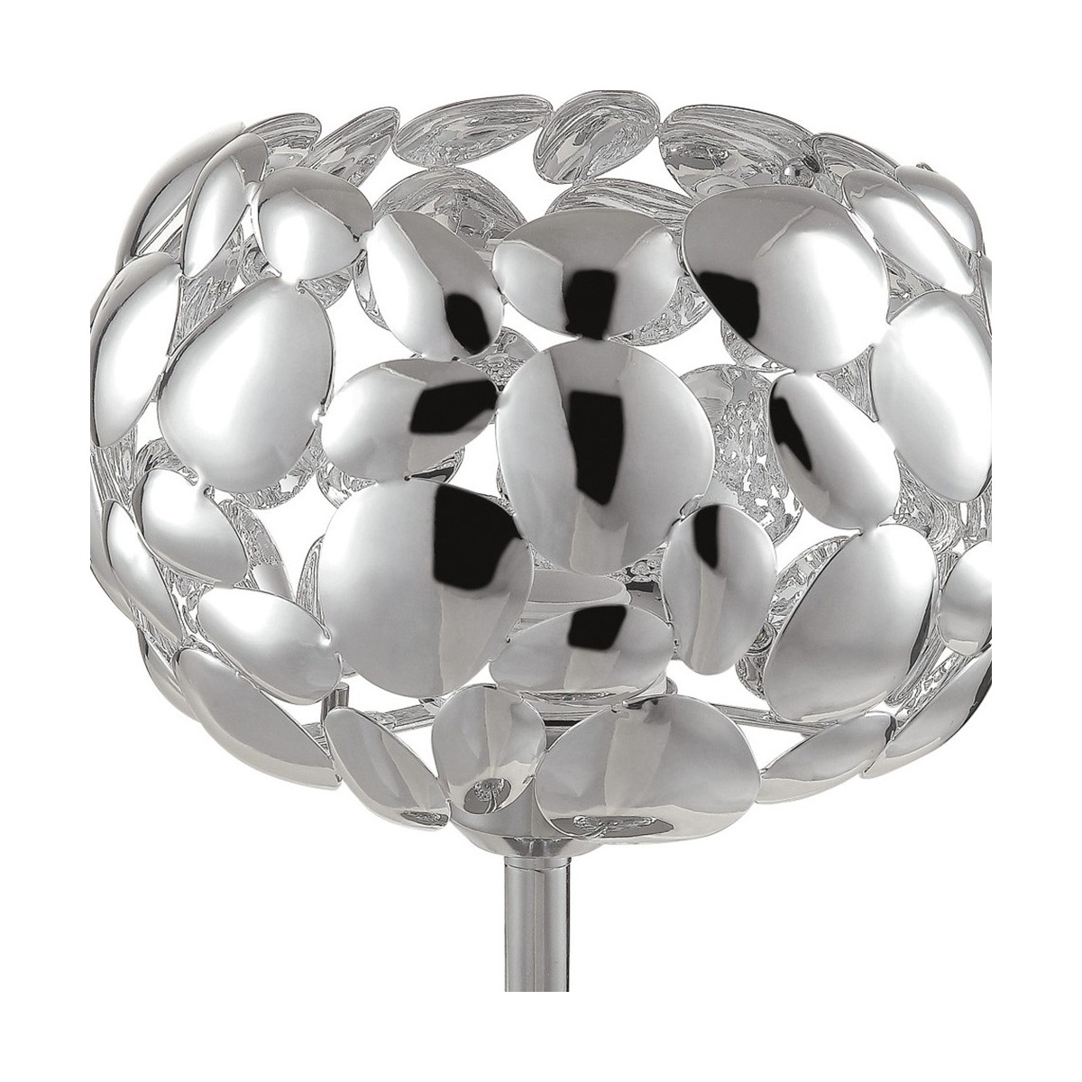 I-DIONISO-L-CR - Lampe avec abat-jour décoré Simil Stones Metal Chrome