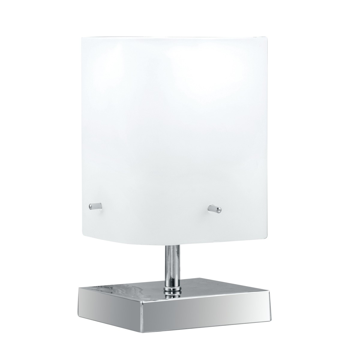 I-SQUARE/L - Lume Moderno Metallo paralume Vetro Bianco Lampada da Tavolo E27