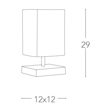 Lampe avec structure en métal et abat-jour carré en verre blanc FanEurope