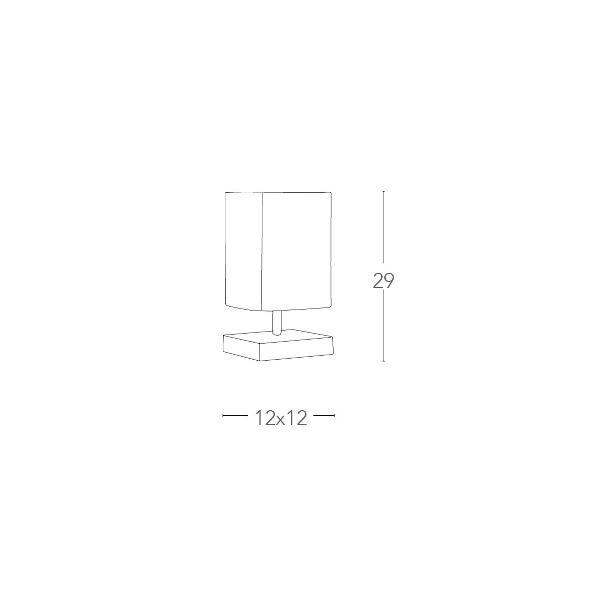 Lampe avec structure en métal et abat-jour carré en verre blanc FanEurope