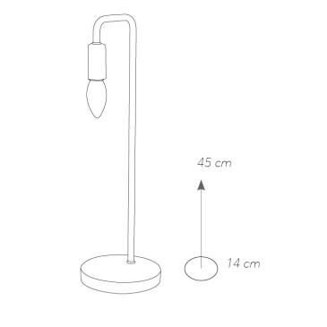 Lumetto Sushi in Metallo Bianco con Base in Legno FanEurope