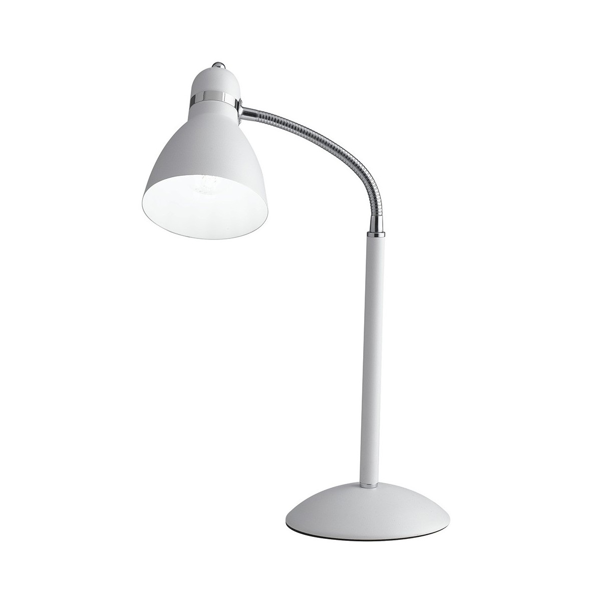 I-PEOPLE-L BCO - Lume Metallo Bianco Orientabile Lampada da Tavolo Scrivania Moderna E27