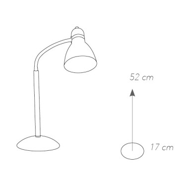 Lampe de table People en métal blanc avec diffuseur réglable FanEurope