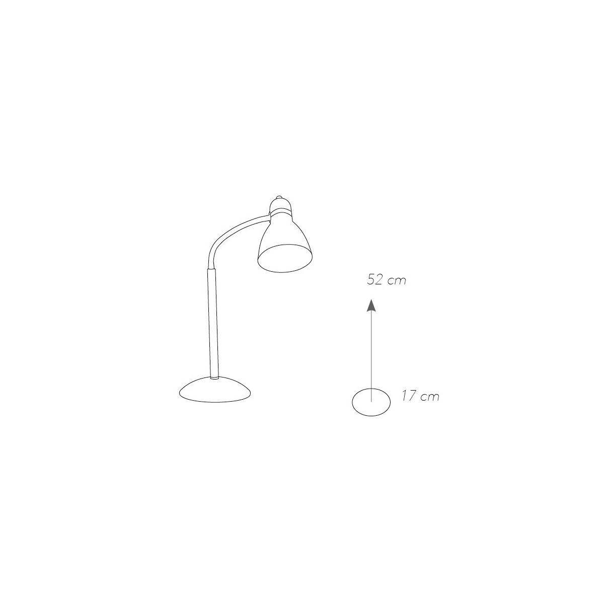 Lampe de table People en métal blanc avec diffuseur réglable FanEurope