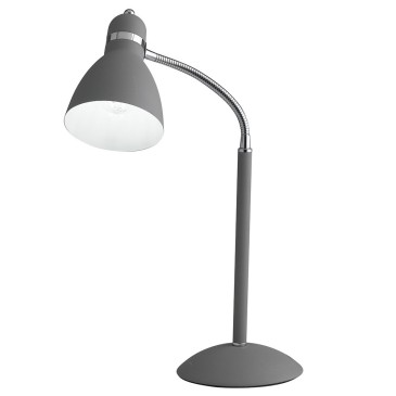 I-PEOPLE-L GR - Lampe de table bureau réglable en métal gris intérieur moderne E27