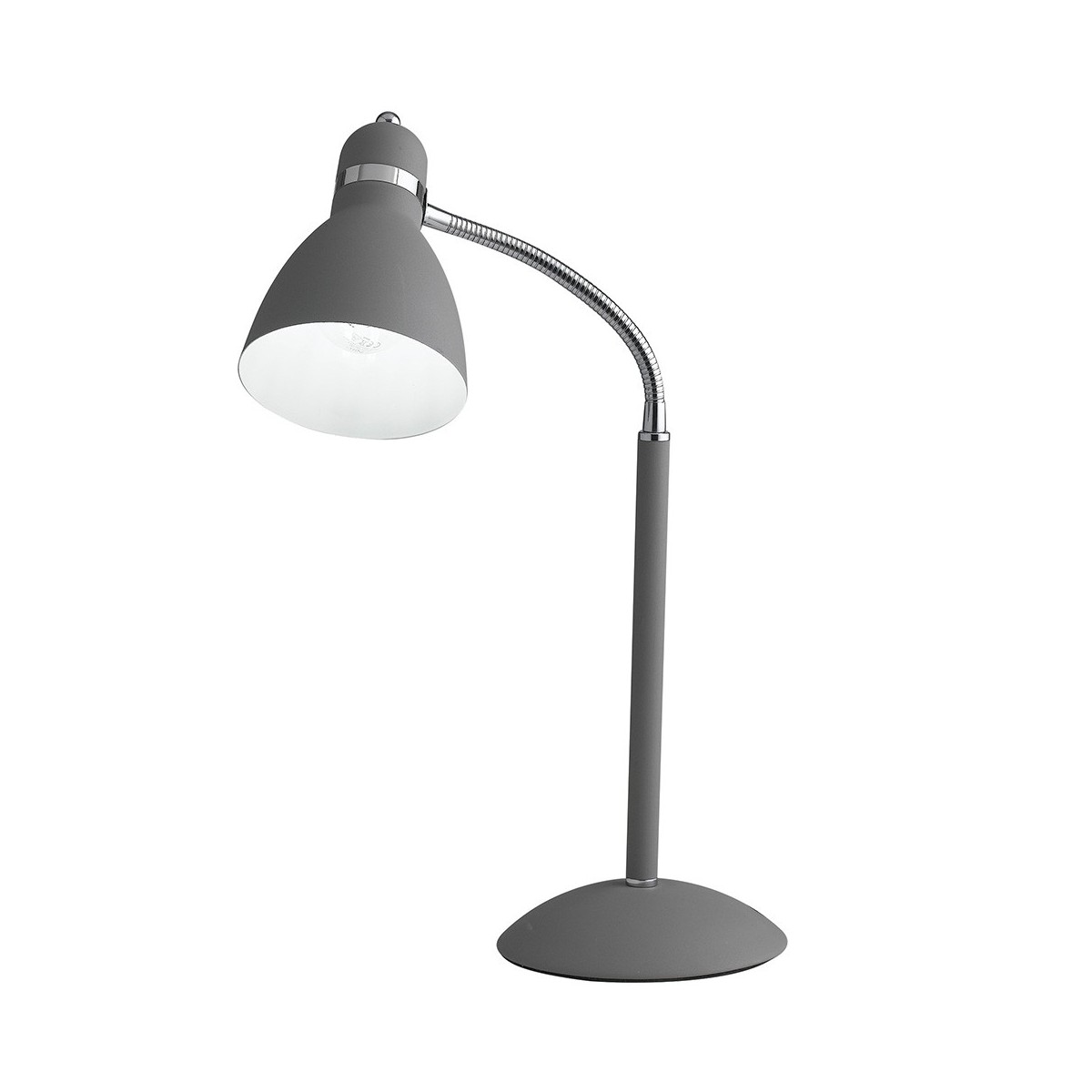 I-PEOPLE-L GR - Lampada da Tavolo Scrivania Orientabile Metallo Grigio Interno Moderno E27