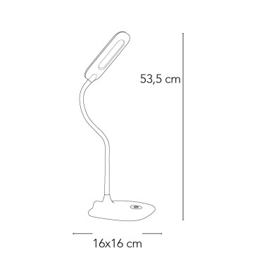 Lampada da Lettura Darwin Nera con Sistema Touch-Screen FanEurope