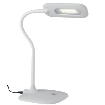 LEDT-DARWIN-WHITE - Lampe de bureau Lume White Touch Controls Metal Silicone Plastic Led 4,8 watts Natural Light