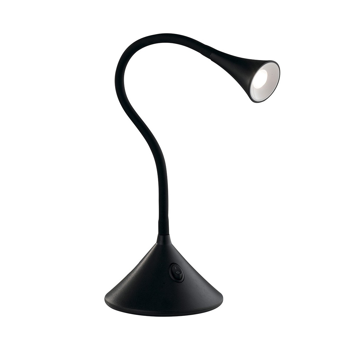 LEDT-NEWTON-BLACK - Lampe de lecture Applique Métal Noir Silicone Moderne Led 3 watt Lumière Naturelle