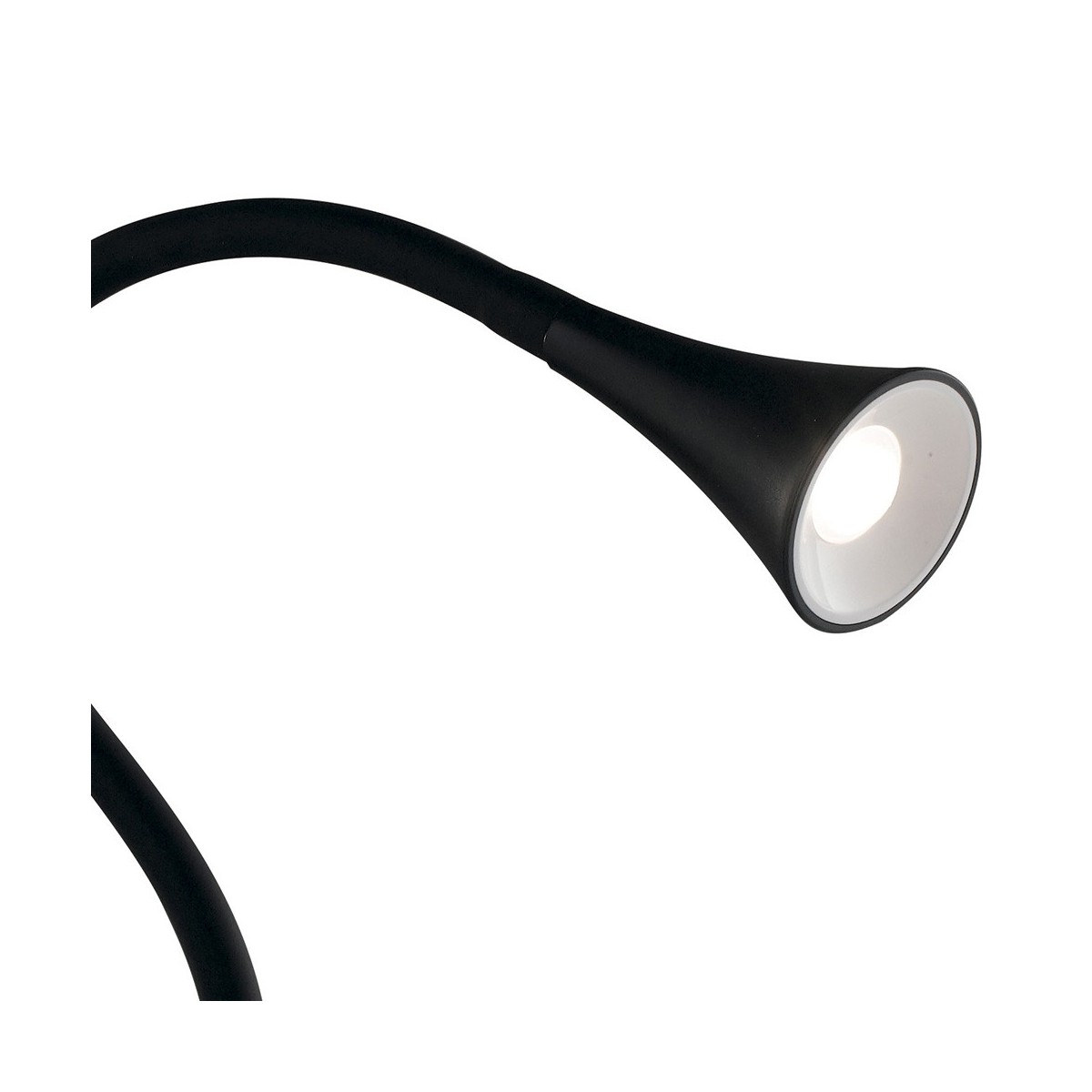 Lampe de table Newton flexible en métal et silicone noir FanEurope