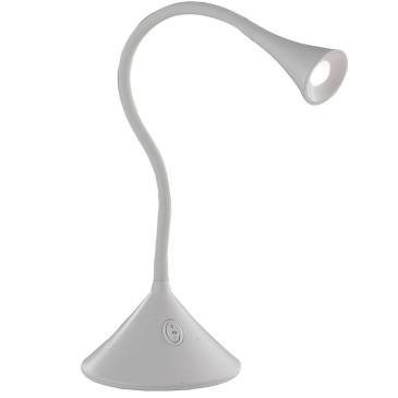 LEDT-NEWTON-WHITE - Lume per Scrivania Applique Bianca Metallo Silicone Lampada Led 3 watt Luce Naturale