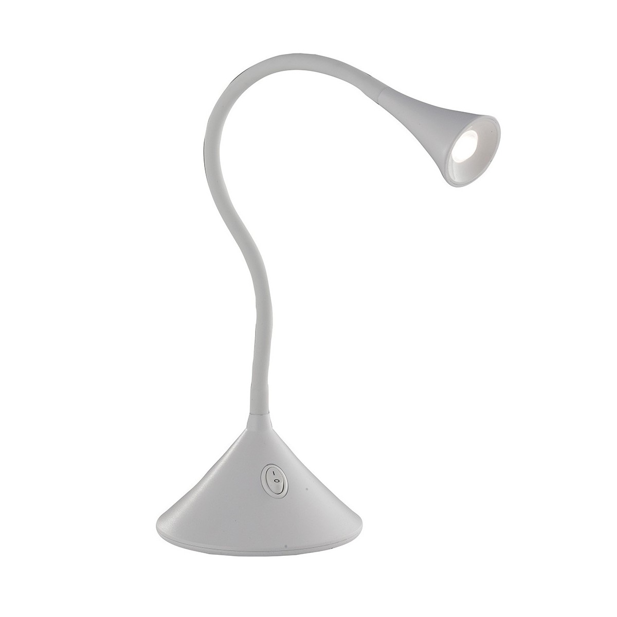 LEDT-NEWTON-WHITE - Lume per Scrivania Applique Bianca Metallo Silicone Lampada Led 3 watt Luce Naturale