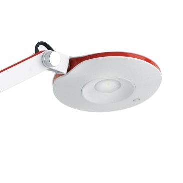 Lampada Locke Orientabile Bianca in Metallo e Plastica con Filo Rosso