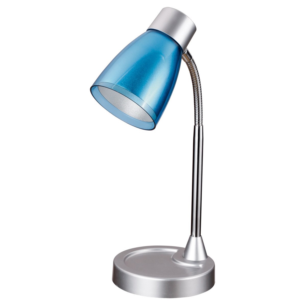 LDT055ARK-BLU - Lampe de bureau réglable en plastique bleu Lampe moderne en métal E14