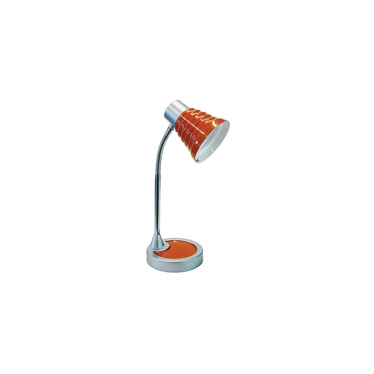 LDT055LEO-ARANCIO - Lampe de lecture réglable Abat-jour Orange Plastique base Métal Moderne E14