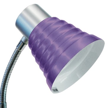 Lampe de lecture Leonardo avec abat-jour en plastique violet réglable