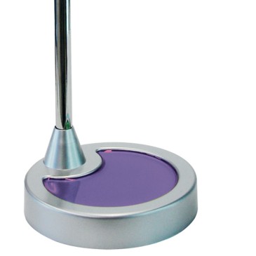 Base in Metallo con Particolare in Plastica Viola Linea Leonardo