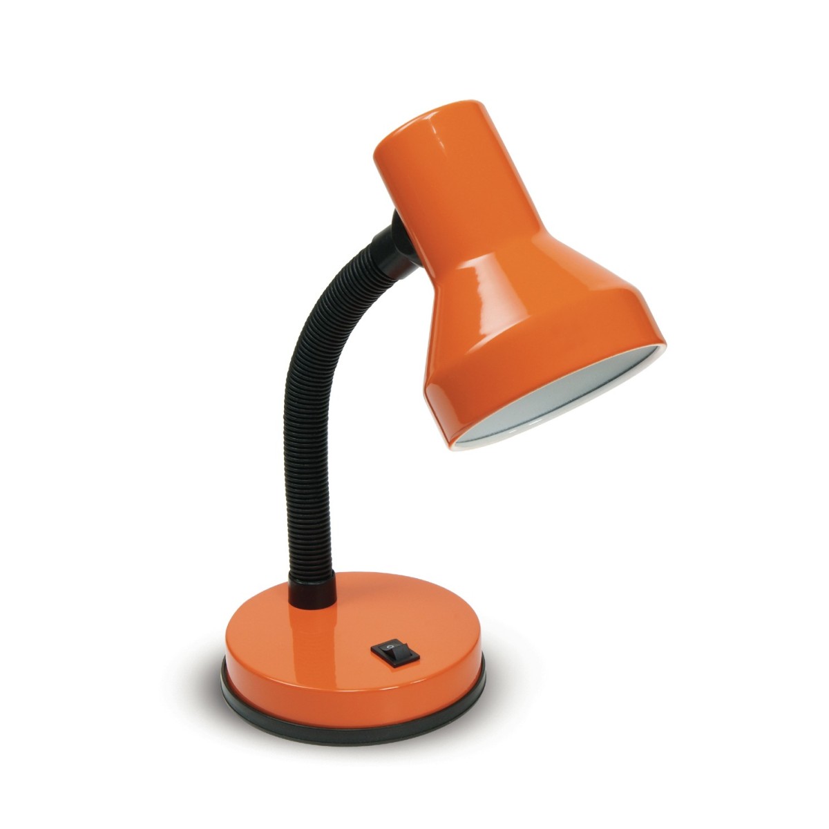 LDT032-ARANCIO - Lampada da Tavolo Scrivania Arancio Orientabile Plastica Metallo Moderna E27